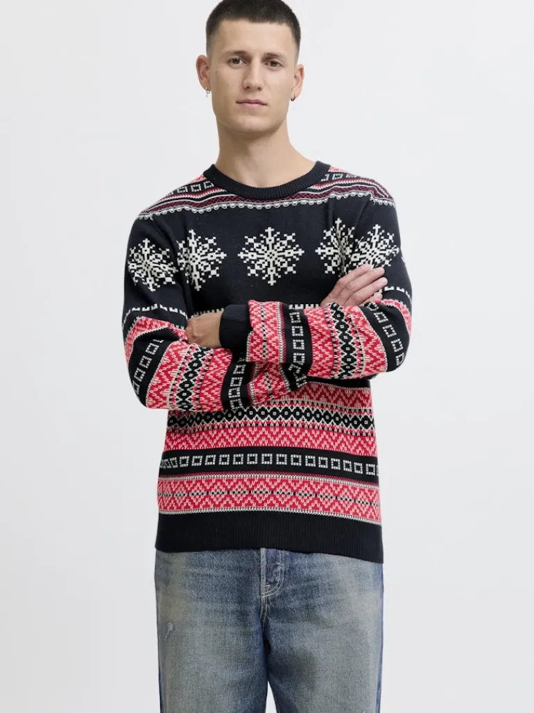 JJXMAS NOEL KNIT CREW NECK sky captain