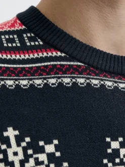 JJXMAS NOEL KNIT CREW NECK sky captain