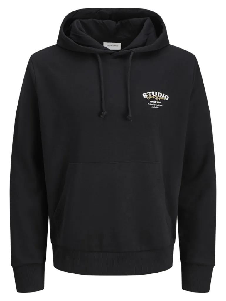 JJYUKI SWEAT HOOD BF black-small print