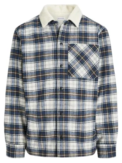 JJZAC TEDDY OVERSHIRT LS cloud dancer