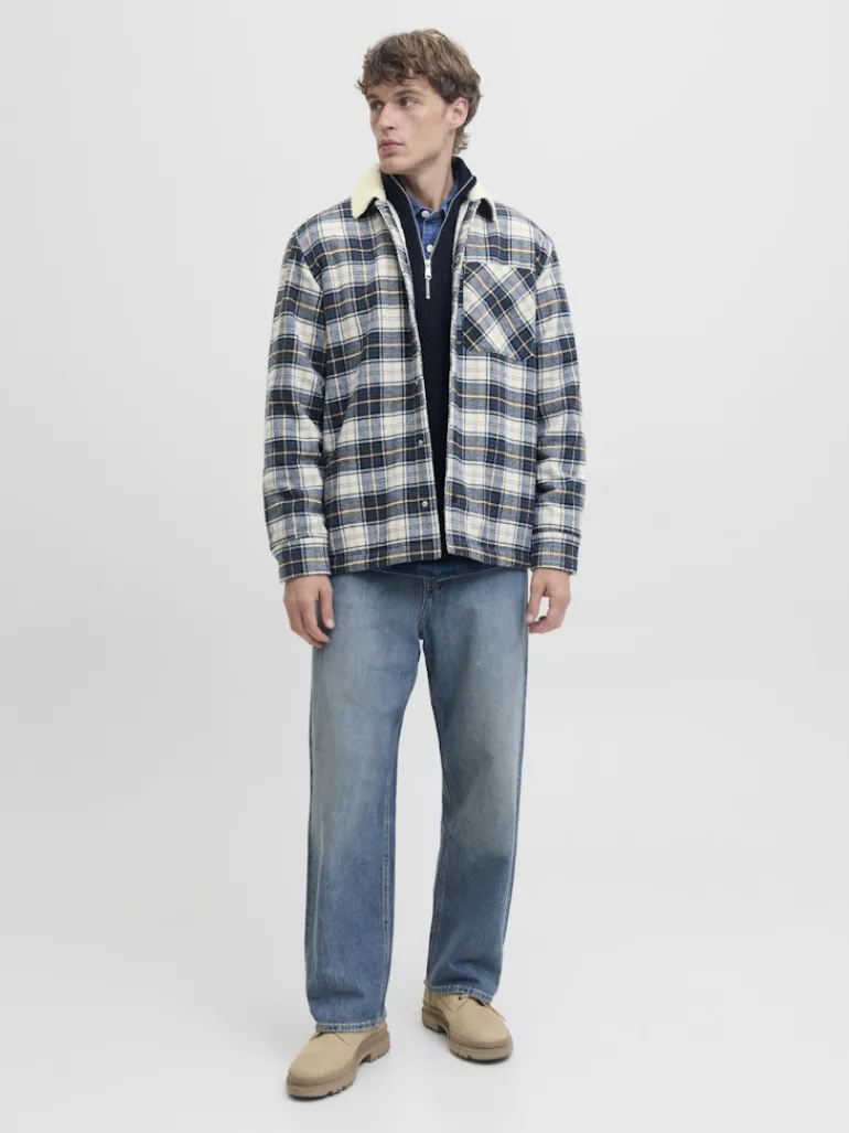 JJZAC TEDDY OVERSHIRT LS cloud dancer