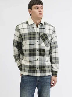 JJZAC TEDDY OVERSHIRT LS dusty olive