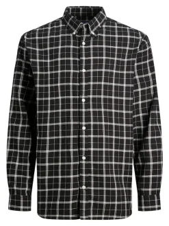 JORCOZY FLANNEL CHECK SHIRT LS CH black