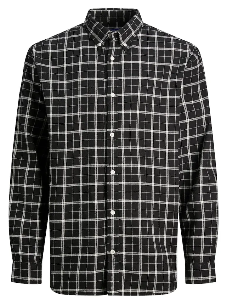 JORCOZY FLANNEL CHECK SHIRT LS CH black