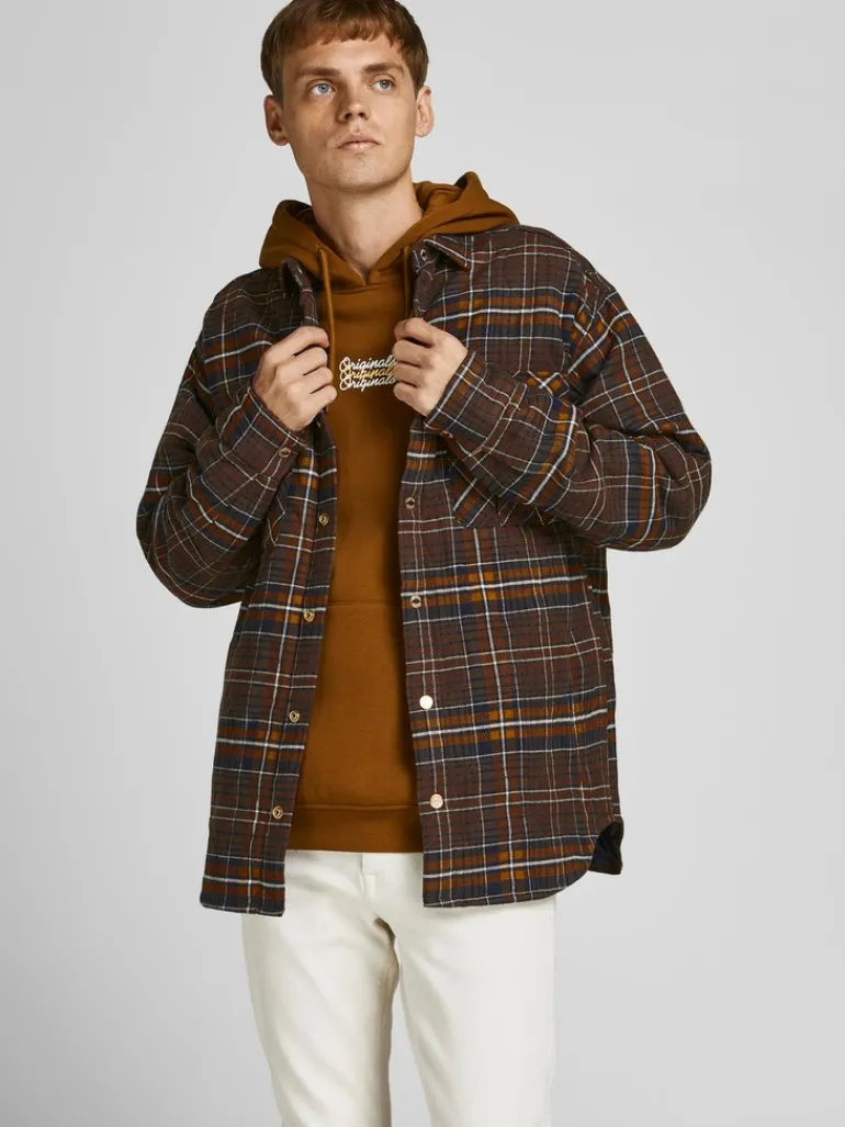 JORJAMES QUILTED OVERSHIRT LS LN desert palm