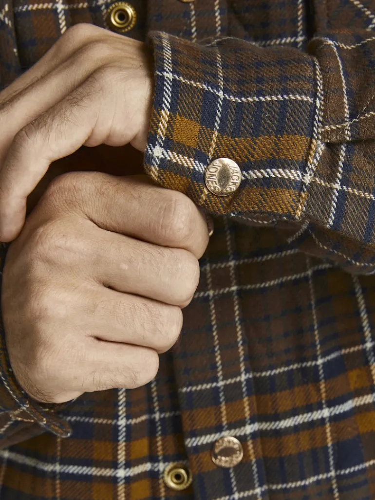 JORJAMES QUILTED OVERSHIRT LS LN desert palm