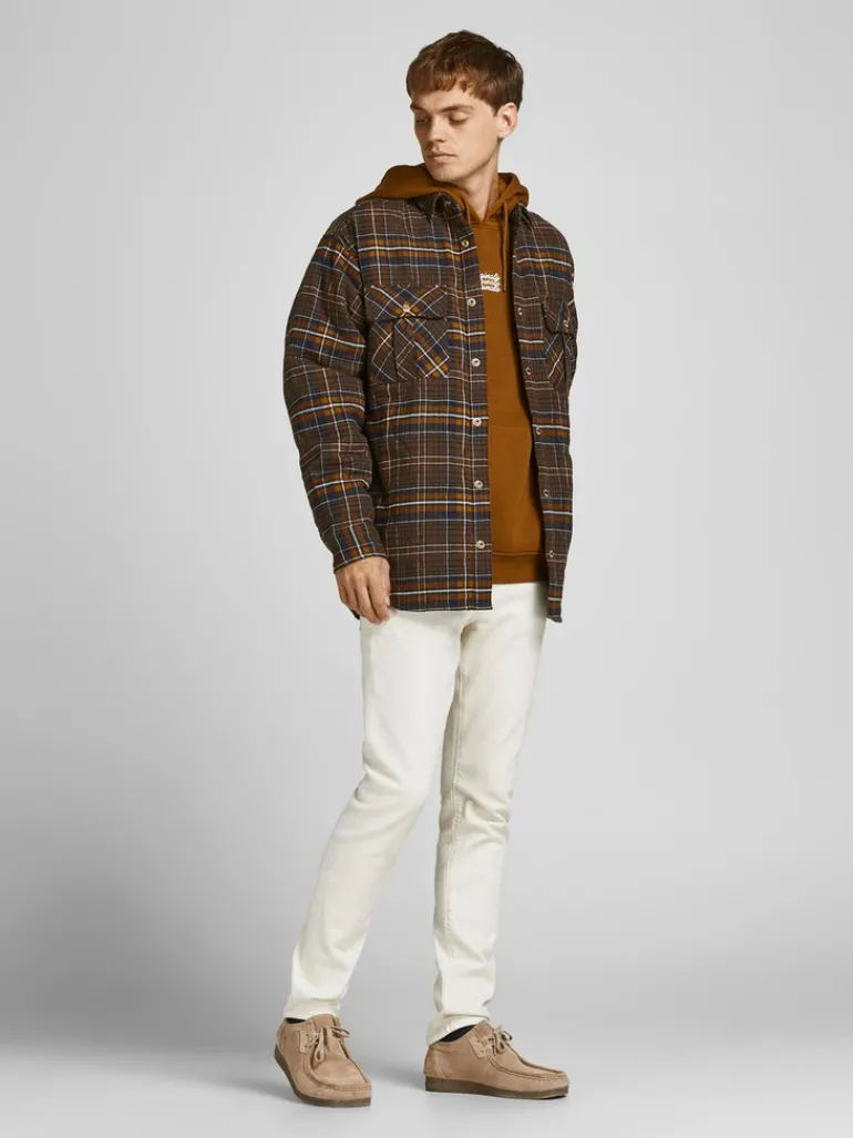 JORJAMES QUILTED OVERSHIRT LS LN desert palm