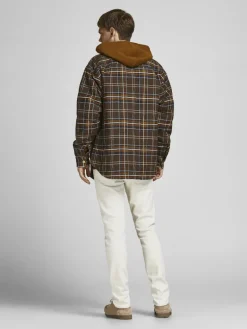 JORJAMES QUILTED OVERSHIRT LS LN desert palm
