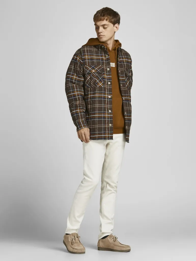 JORJAMES QUILTED OVERSHIRT LS LN desert palm