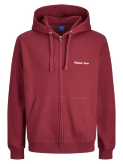 JORNORREBRO EMB SWEAT ZIP HOOD NOOS tibetan red