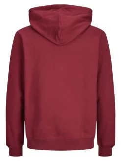 JORNORREBRO EMB SWEAT ZIP HOOD NOOS tibetan red