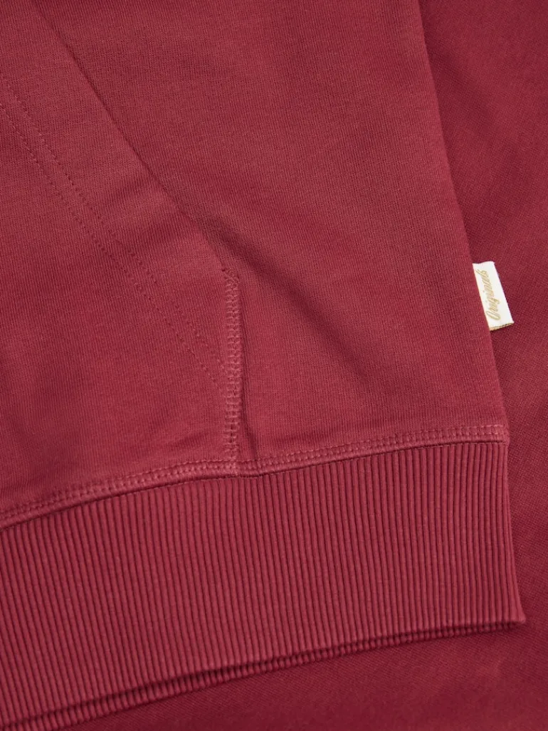 JORNORREBRO EMB SWEAT ZIP HOOD NOOS tibetan red