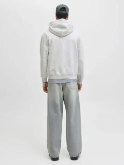JORNORREBRO EMB SWEAT ZIP HOOD NOOS white melange