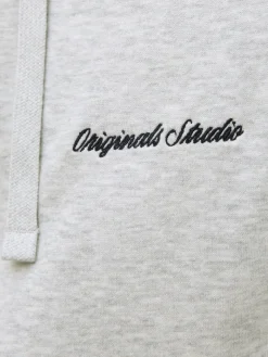 JORNORREBRO EMB SWEAT ZIP HOOD NOOS white melange