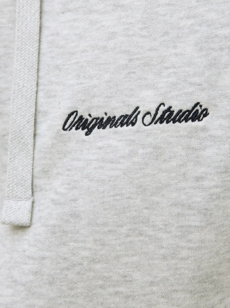 JORNORREBRO EMB SWEAT ZIP HOOD NOOS white melange