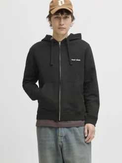 JORNORREBRO EMB SWEAT ZIP HOOD NOOS black