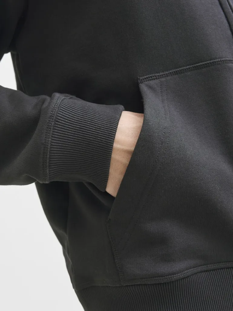 JORNORREBRO EMB SWEAT ZIP HOOD NOOS black