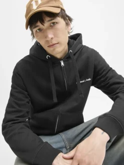 JORNORREBRO EMB SWEAT ZIP HOOD NOOS black