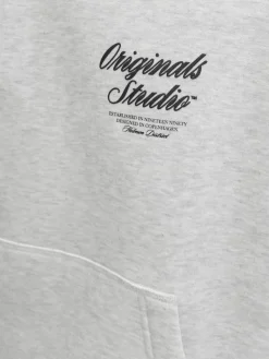 JORNORREBRO TYPO BACK SWEAT HOOD SN white melange