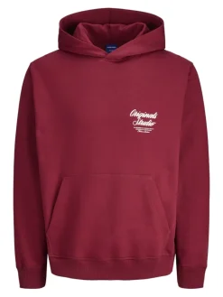 JORNORREBRO TYPO BACK SWEAT HOOD SN tibetan red