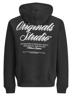 JORNORREBRO TYPO BACK SWEAT HOOD SN black