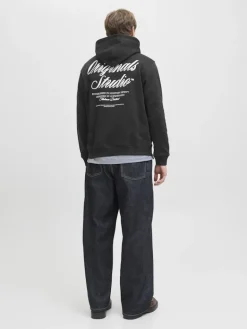 JORNORREBRO TYPO BACK SWEAT HOOD SN black
