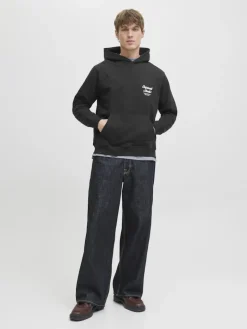 JORNORREBRO TYPO BACK SWEAT HOOD SN black