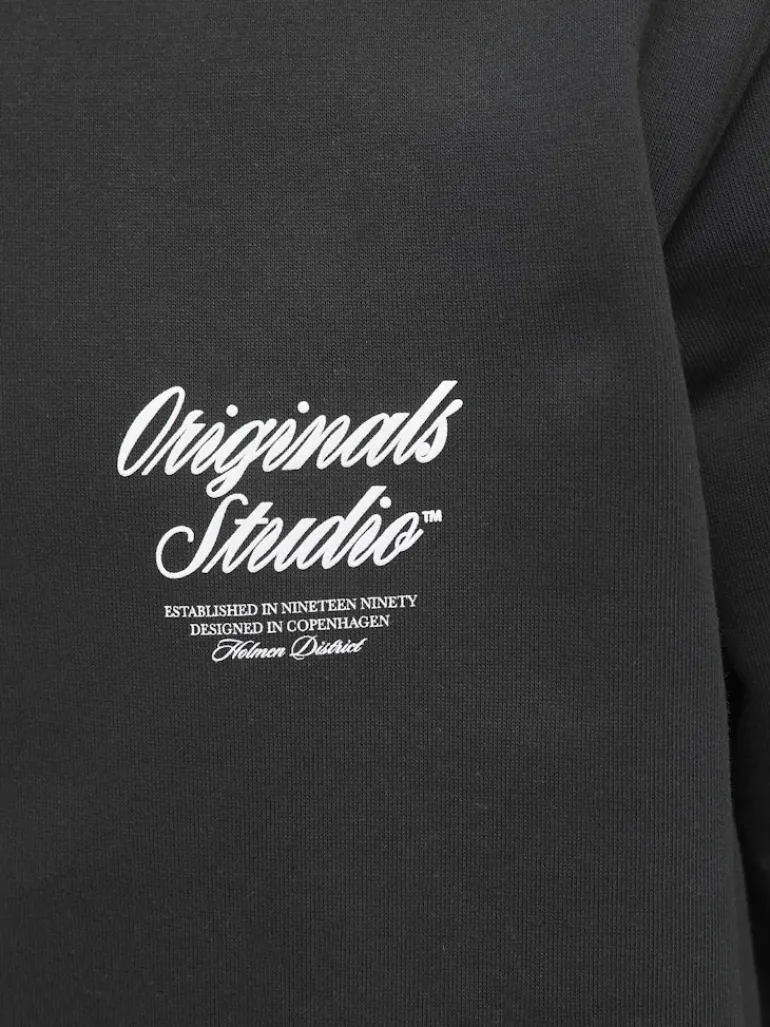 JORNORREBRO TYPO BACK SWEAT HOOD SN black