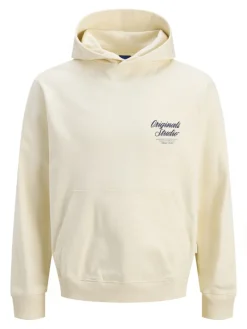 JORNORREBRO TYPO BACK SWEAT HOOD SN antique white