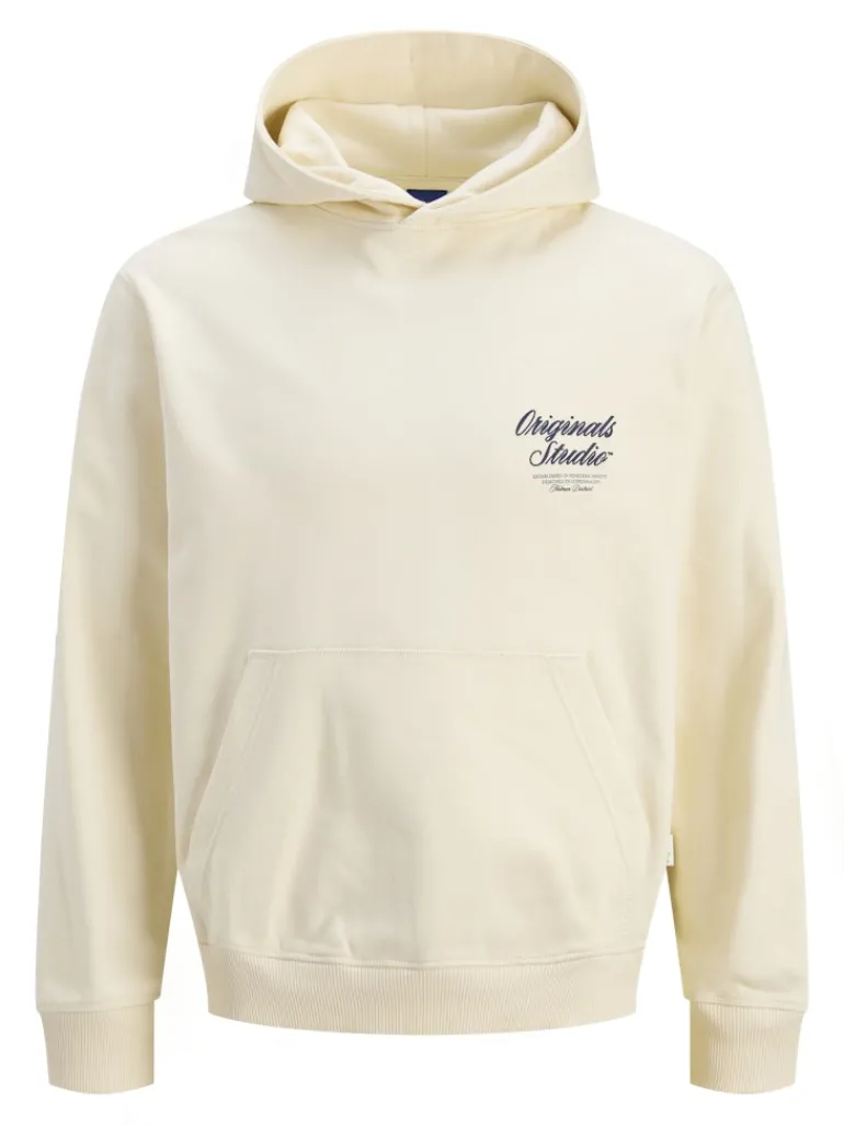 JORNORREBRO TYPO BACK SWEAT HOOD SN antique white