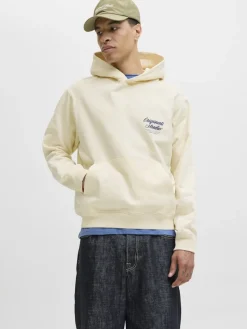 JORNORREBRO TYPO BACK SWEAT HOOD SN antique white