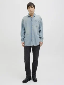 JORSANTORINI DENIM SHIRT LS SN blue denim