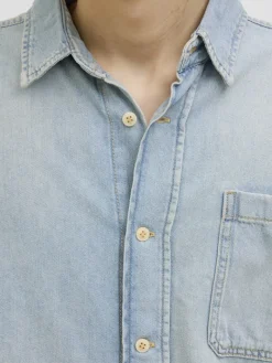 JORSANTORINI DENIM SHIRT LS SN blue denim