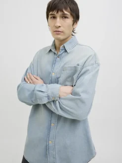 JORSANTORINI DENIM SHIRT LS SN blue denim