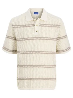 JORSUMMER KNIT SS POLO STYD SS25 sea salt