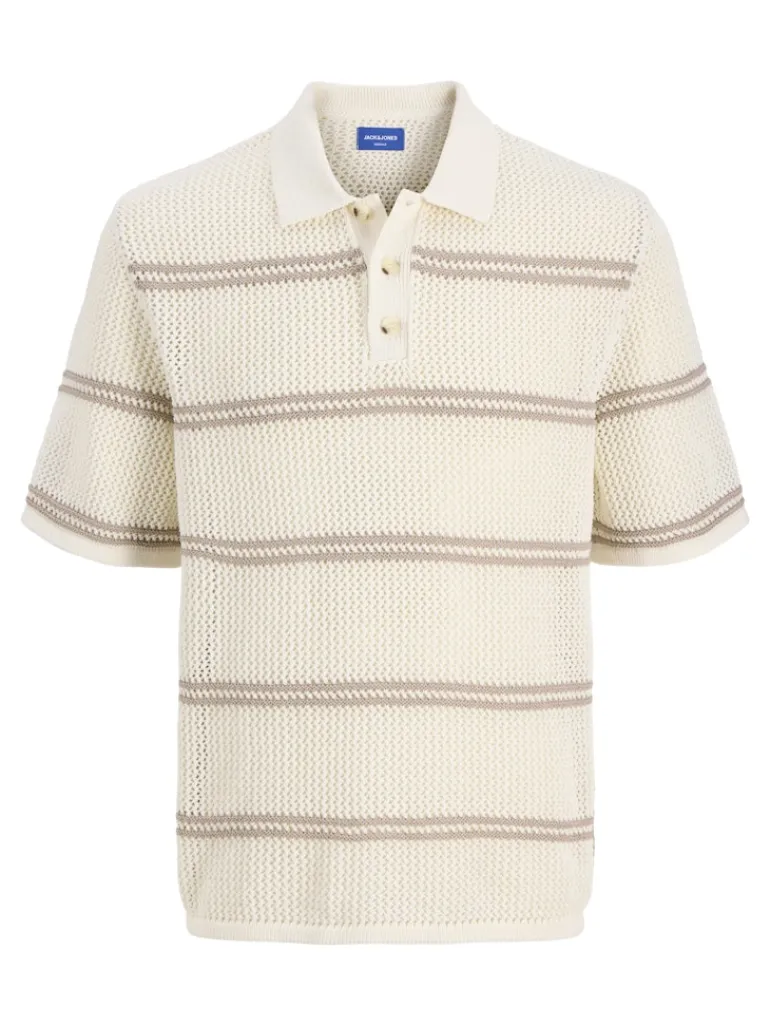 JORSUMMER KNIT SS POLO STYD SS25 sea salt