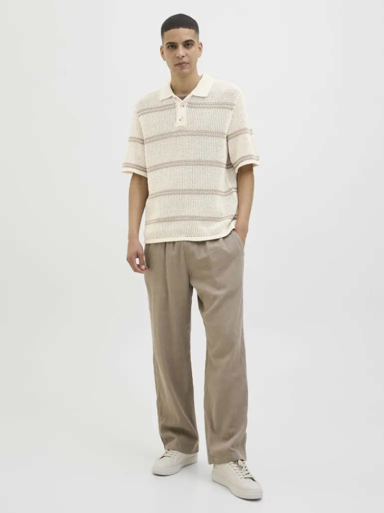 JORSUMMER KNIT SS POLO STYD SS25 sea salt