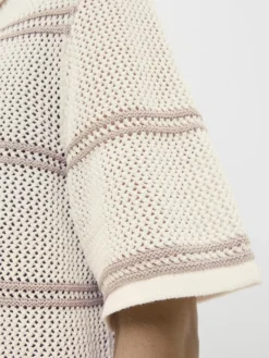 JORSUMMER KNIT SS POLO STYD SS25 sea salt