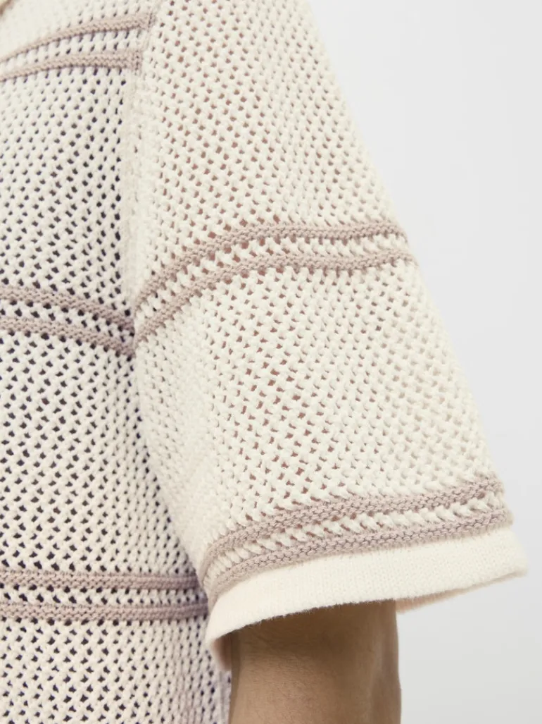 JORSUMMER KNIT SS POLO STYD SS25 sea salt