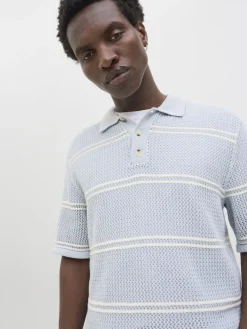 JORSUMMER KNIT SS POLO STYD SS25 skyway