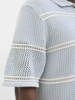 JORSUMMER KNIT SS POLO STYD SS25 skyway