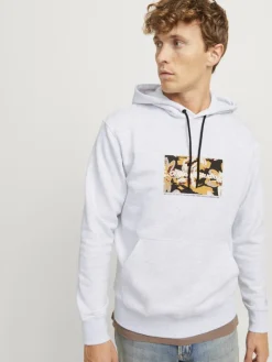 JORVESTERBRO NEWTON BOXFRONT SWEAT BF LN white melange