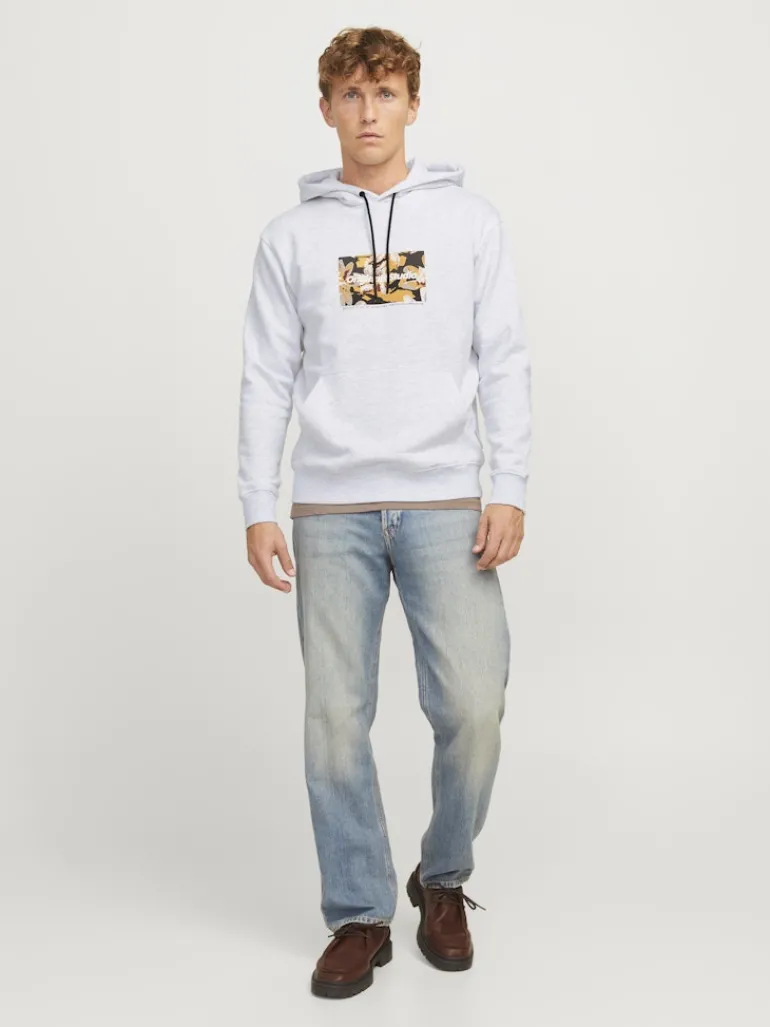 JORVESTERBRO NEWTON BOXFRONT SWEAT BF LN white melange