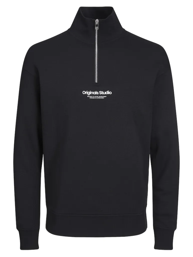 JORVESTERBRO SWEAT QUARTER ZIP HN NOOS black