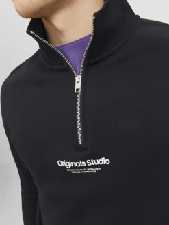 JORVESTERBRO SWEAT QUARTER ZIP HN NOOS black