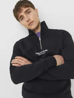 JORVESTERBRO SWEAT QUARTER ZIP HN NOOS black