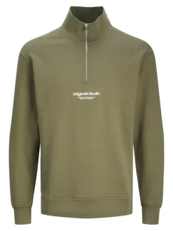 JORVESTERBRO SWEAT QUARTER ZIP HN NOOS kalamata