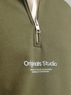 JORVESTERBRO SWEAT QUARTER ZIP HN NOOS kalamata