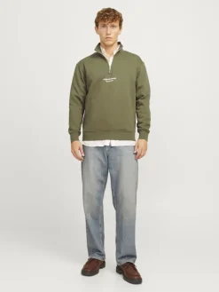 JORVESTERBRO SWEAT QUARTER ZIP HN NOOS kalamata