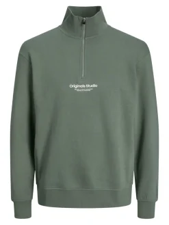 JORVESTERBRO SWEAT QUARTER ZIP HN NOOS laurel wreath